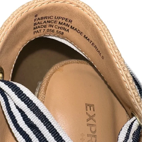 Express Women's Espadrille Wedge Platform Sandals Ribbon ankle Lace up sz:6 - Picture 9 of 13